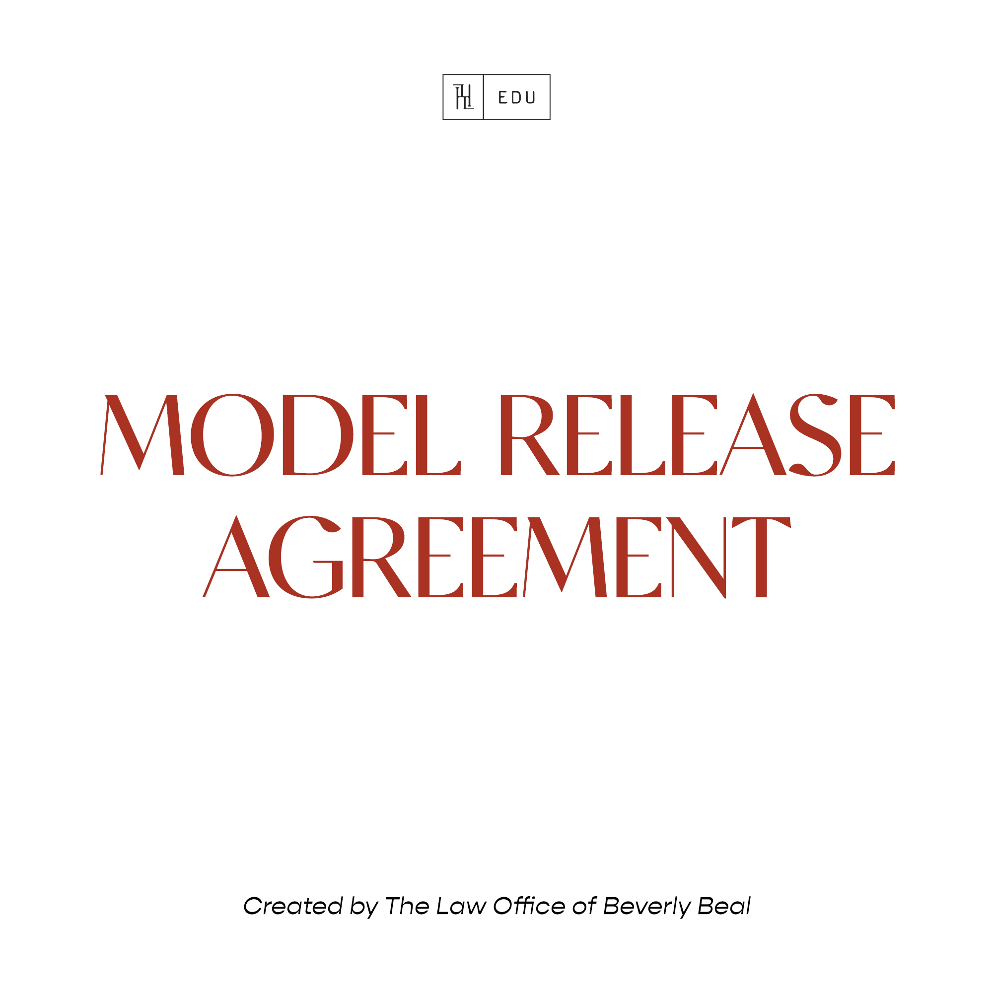 Model Release Agreement THL EDU