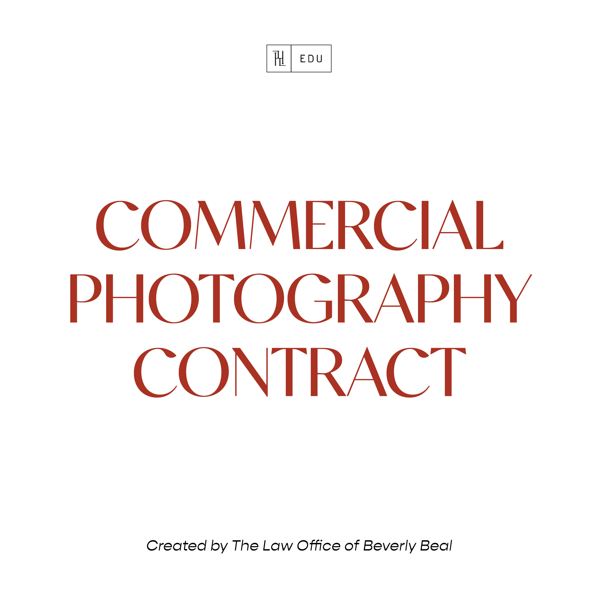 Commercial Photography Contract - THL EDU